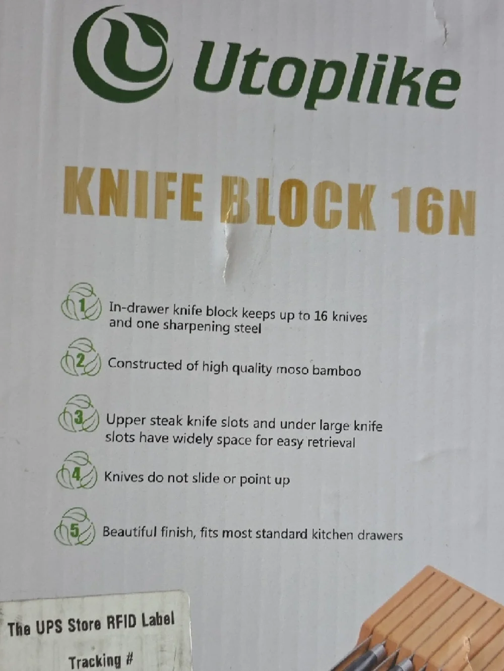 NEW Bamboo Knife Organizer